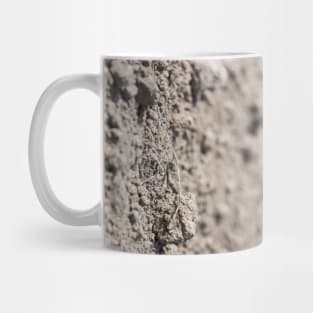 Dried Dirt Rubble Surface With Green Grass Stem Mug